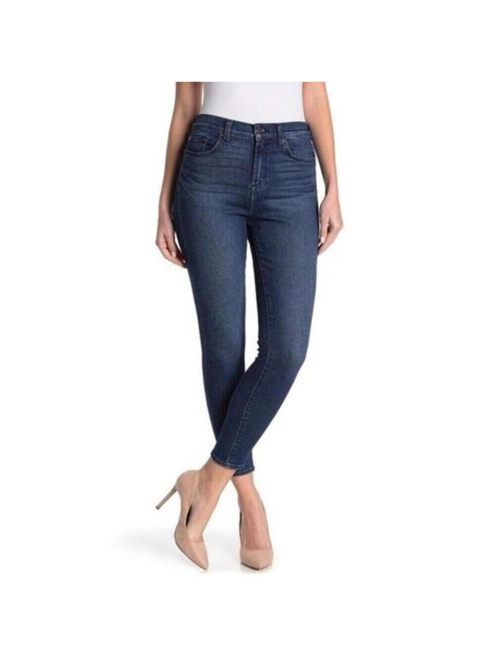 7 For All Mankind Gwenevere Skinny Jeans 27 Moreno Dark Wash Blue High Rise NWT